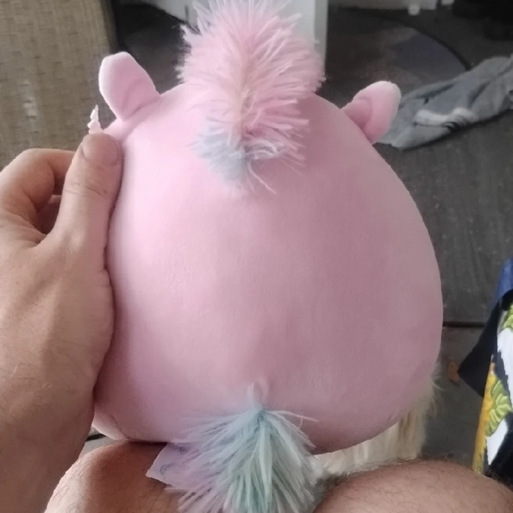 Squishmallows Pink and Mint Hank Hippo In Unicorn Costume